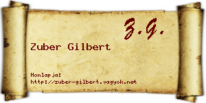Zuber Gilbert névjegykártya